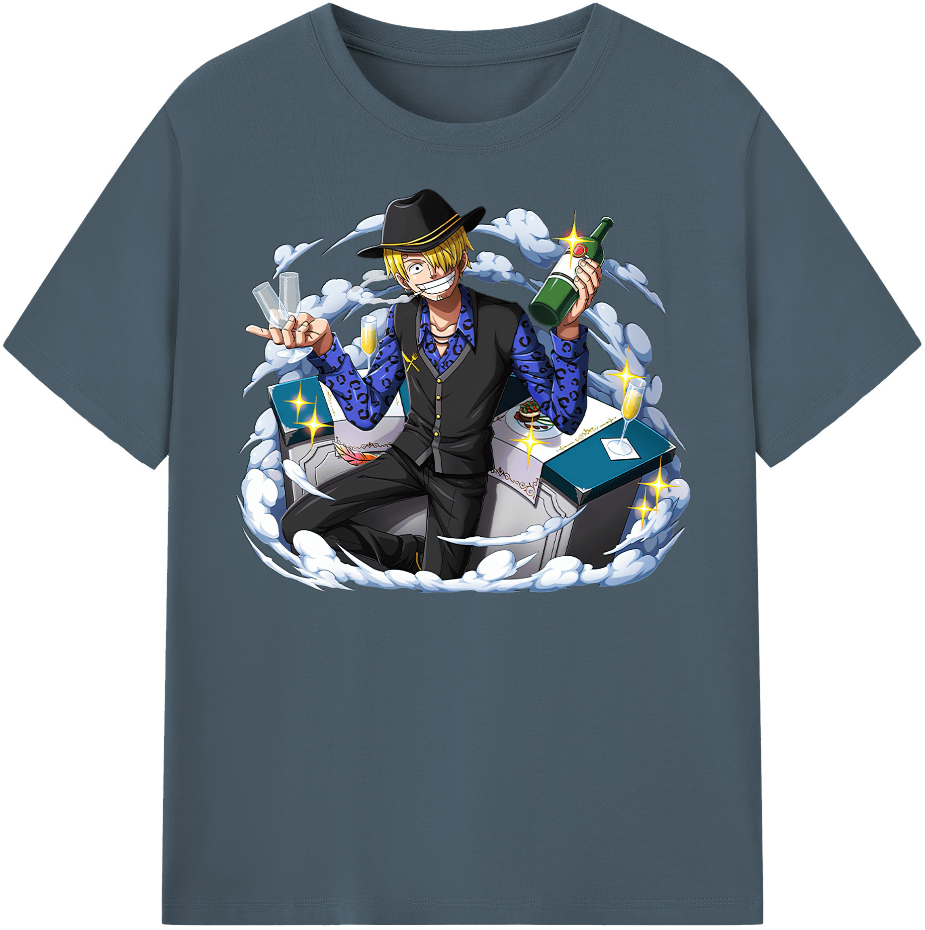 ワンピース サンジ ONE PIECE Sanji 綿100％半袖Tシャツ（フロントプリント）
